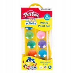 STARPAK Akvarelové barvy 12 barev se štětcem Play-Doh