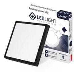 Ledlight 2600 Stropní LED svítidlo 18 W, 1650lm, 3000K (teplá bílá), 21 x 21 cm černá