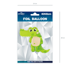 PartyPal Fóliový balónek supershape Krokodýl 45x63cm