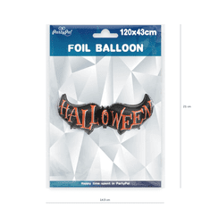 PartyPal Fóliový balónek supershape Netopýr Halloween 120x43cm