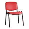 Konferenční židle Manutan ISO Leath Black, červená