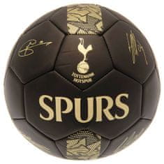 FotbalFans Fotbalový Míč Tottenham Hotspur FC, Zlaté podpisy, Černý, Vel. 1