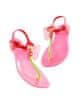 Zhoelala , zeleno - růžové sandály s motýlem, ZL-BF04 40