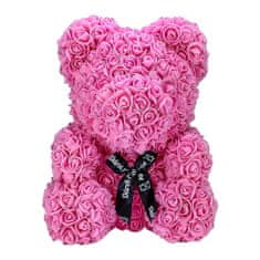 Medvídárek BIG Classic medvídek z růží 40cm dárkově balený - růžový