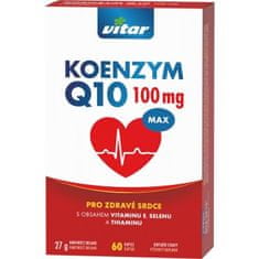 VITAR Koenzym Q10 100 mg + Se + Vitamin E + Thiamin, 60 kapslí