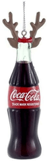 kurt adler Ozdoba - láhev Coca Cola s parožím