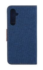 Canvas Pouzdro Samsung A54 5G knížkové modré tmavé 108417