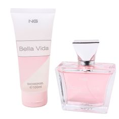 NG Perfumes NG Dárková sada pro ženy, parfémovaná voda a sprchový gel 80+100 ml, Bella Vida