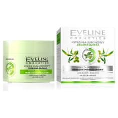 Eveline Cosmetics hydratační denní a noční krém proti vráskám s kyselinou hyaluronovou + zelená oliva 50 ml