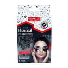 Beauty Formulas charcoal eye gel patches gelové náplasti na oči s aktivním uhlím 6 párů
