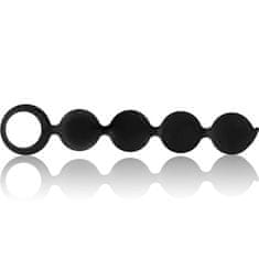 BLACK&SILVER Black and Silver Lennon (15 cm), silikonový anální řetěz