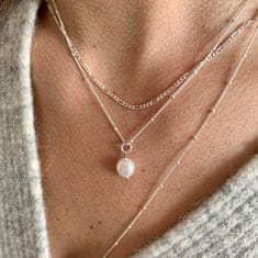 Decadorn Něžný přívěsek s pravou perlou + stříbrný řetízek zdarma (Délka 45 cm)