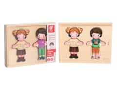 Classic world Dřevěné puzzle pro děti , oblékání