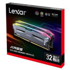 Lexar ARES DDR5 32GB (kit 2x16GB) UDIMM 6000MHz CL30 XMP 3.0 & EXPO - RGB, Heatsink, černá