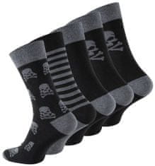 Vincent Creation® Vincent Creation Ponožky pánské SKULL - 5 párů