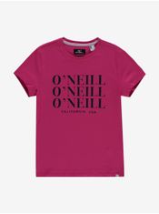 O'Neill Tmavě růžové holčičí tričko O'Neill All Year 176