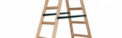 Samostatně stojící žebřík DRABEST - dřevěné štafle Počet příčlí: 2x5 příčlí