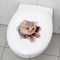 Die moderne Hausfrau Die moderne Hausfrau Samolepky na WC prkénko Kočky, sada 2 ks