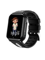 Klarion Dětské černo-šedé 4G smart hodinky H1-2024 80GB s GPS a bezkonkurenční výdrží baterie