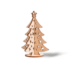 Hravé dřevo 3D dekorace dřevěný stromeček 3