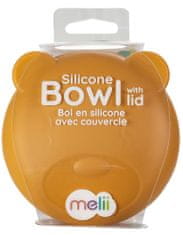 Melii Silikonová krabička na svačinu s víčkem Medvěd - 350 ml