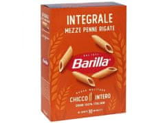 BARILLA Integrale Mezze Penne Rigate - Celozrnné těstovinové trubičky, těstoviny penne 500g 3 baliki