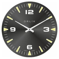 Skleněné nástěnné hodiny Orlík