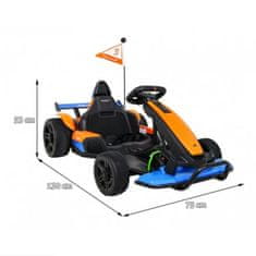 Elektrická motokára McLaren Drift s funkcí driftování Oranžová