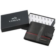 VIMAX Pánská kožená peněženka na šířku Vimax Wyatar, černo/červená