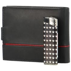 VIMAX Pánská kožená peněženka na šířku Vimax Wyatar, černo/červená