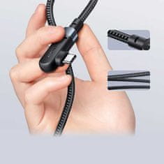 AceFast Acefast úhlový kabel USB typu C - USB typu C 2m, 100W (20V/5A) černý (C5-03 Black)