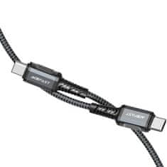 AceFast Acefast USB Type C - Kabel USB Type C 1,2 m, 60W (20V/3A) šedý (C1-03 tmavě šedý)