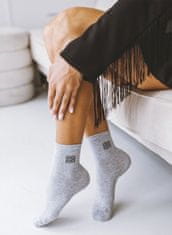 0200 šedé dámské ponožky Barva: šedá, Velikost: 38-41