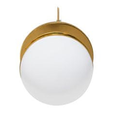 Toolight Akrylová závěsná stropní lampa s kuličkou z bílého zlata APP481-1CP