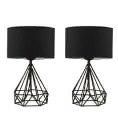 Opviq Dvě stolní lampy Loure černé