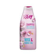 Keff Hydratační šampon na vlasy - Růže a Kukui olej, 500ml