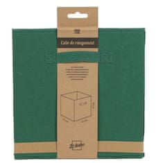 DOCHTMANN Box do kallaxu, úložný box textilní, tmavě zelený 31x31x31cm