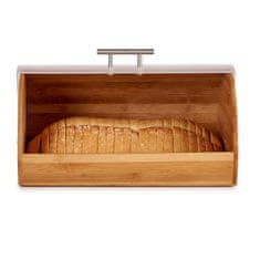 Kinvara Bambusový chlebník s palstovým víkem a kovovým držákem