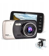 GORDON G343 Kamera do auta s parkovací kamerou, FULL HD, LCD 4"
