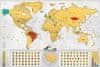 Giftio Stírací mapa světa EN - blanc gold XXL