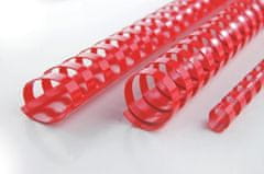 GBC Hřbety plastové 10 mm, červené, 100 ks