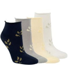 RS dámské bambusové ruličkové vzorované ponožky 1528124 4pack, 35-38