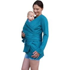 Jožánek JOŽÁNEK Zavinovací kabátek pro nosící, těhotné - biobavlněný - petrolejový, vel. M/L - L/XL