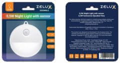 ZELUX Night Light noční světlo se senzorem 80x88x27,5mm 0,5W stmívatelné (ZEL-LED-NL-PIR)