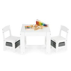 LEBULA Dětský set dřevěný stůl a židle