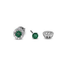 DIAMOND SPOT Náušnice s diamanty a smaragdy