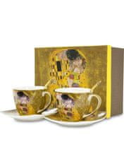 ZAKLADNICA DOBRIH I. Porcelánový kávový set s dekorem Klimt Kiss