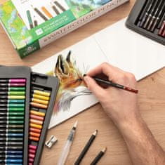 Norberg & Linden Profesionální sada akvarelových tužek na kreslení pro nováčky a zkušené profesionály 74 ks