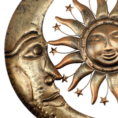 PRODEX Dekorace kov slunce + měsíc střední 45 cm