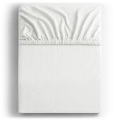 DecoKing Bavlněné jersey prostěradlo s gumou Amber bílé, velikost 160-180x200+30